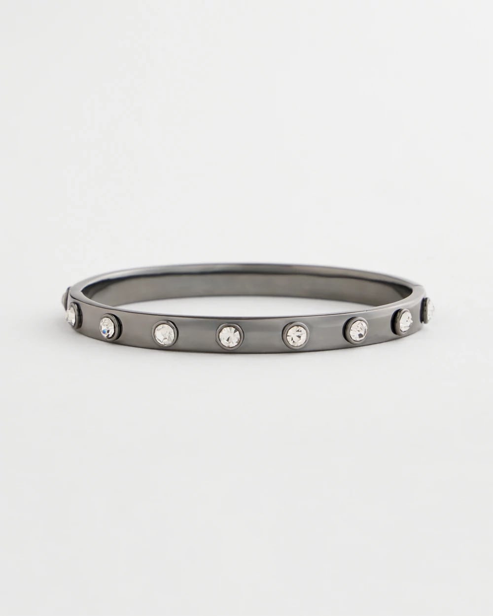 Chico's Jewelry Hematite Rhinestone Tone Bangle