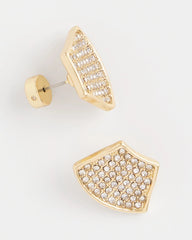 Chico's Jewelry Gold Glitz Fan Earrings