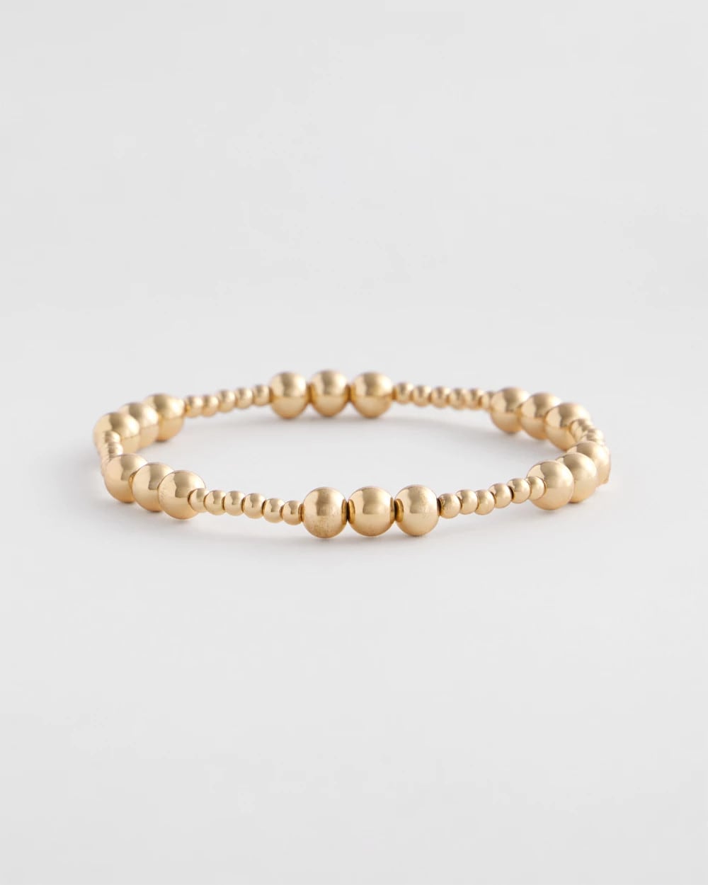 Chico's Jewelry Gold-tone Small Bead Stretch Bracelet