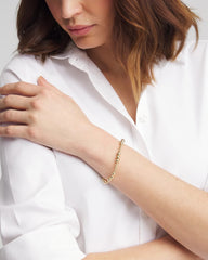 Chico's Jewelry Gold-tone Small Bead Stretch Bracelet