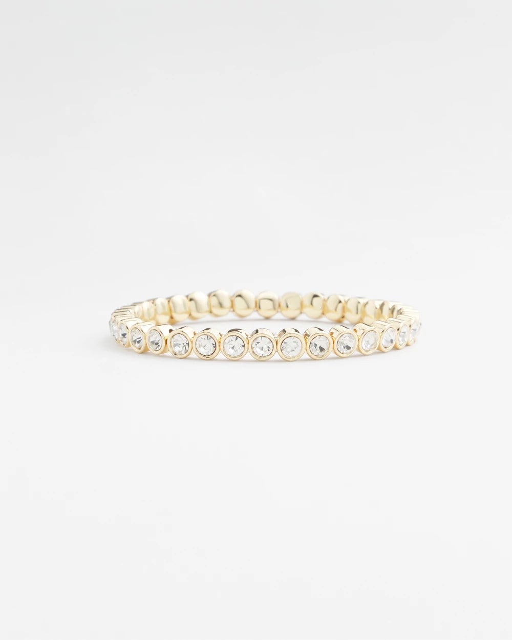 Chico's Jewelry Goldtone Stretch Tennis Bracelet
