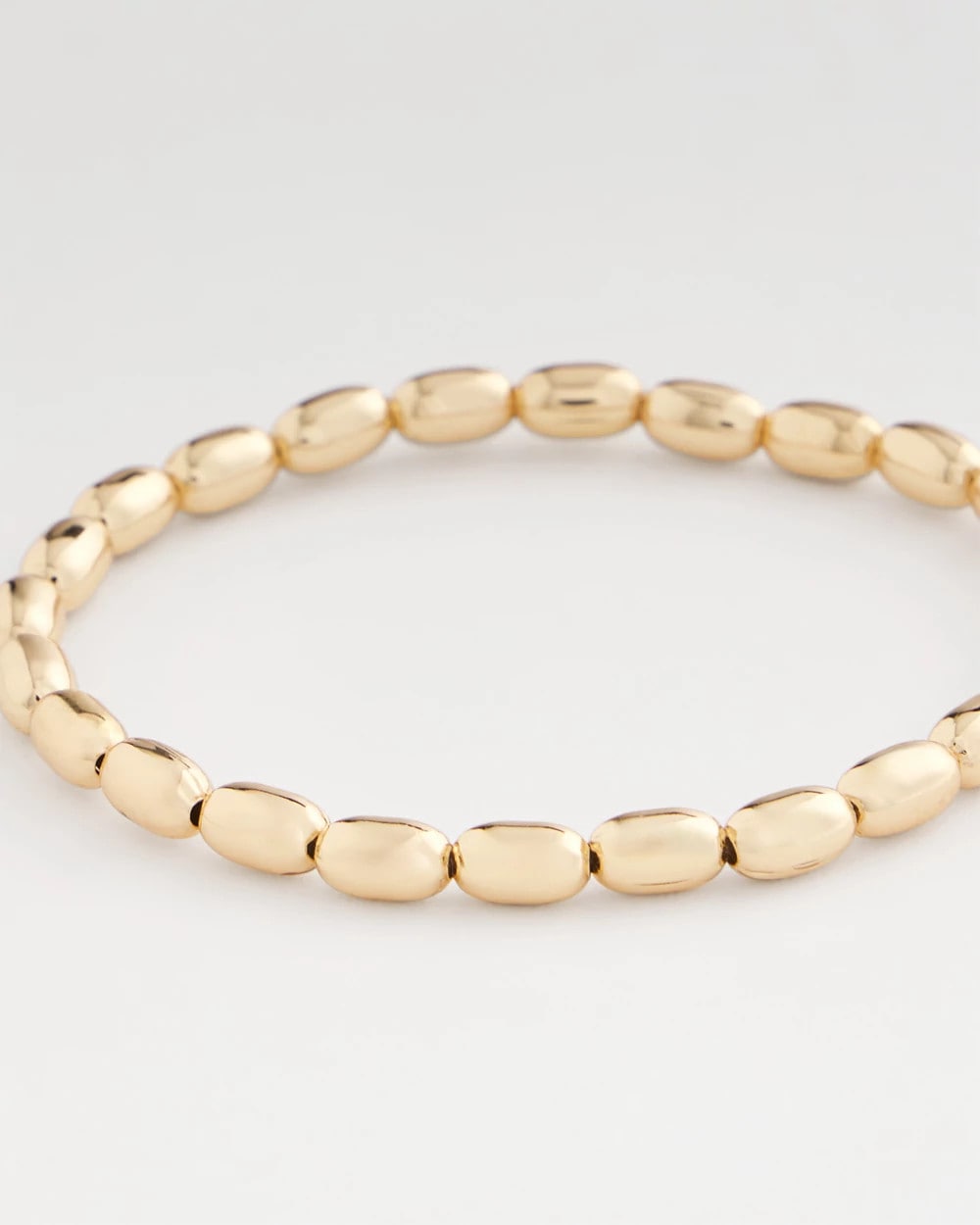 Chico's Jewelry Goldtone Oval Beaded Stretch Bracelet