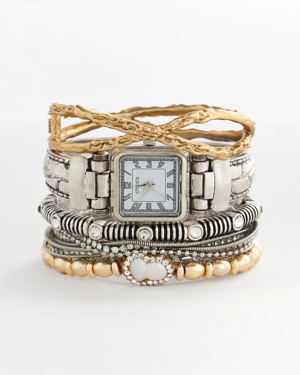 Chico's Jewelry Silvertone Multistrand Bracelet