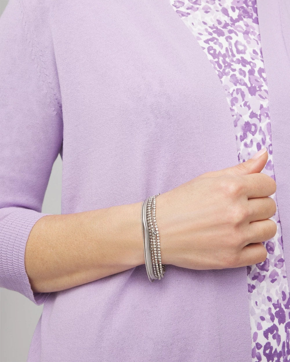 Chico's Jewelry Silvertone Multistrand Bracelet