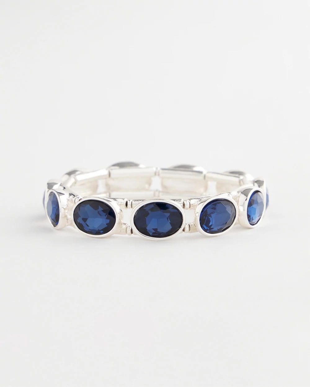 Chico's Jewelry Large Faceted Gem Stretch Bracelet