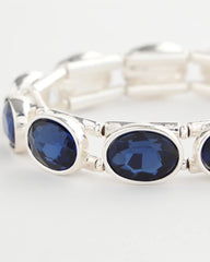 Chico's Jewelry Large Faceted Gem Stretch Bracelet