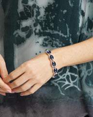 Chico's Jewelry Large Faceted Gem Stretch Bracelet