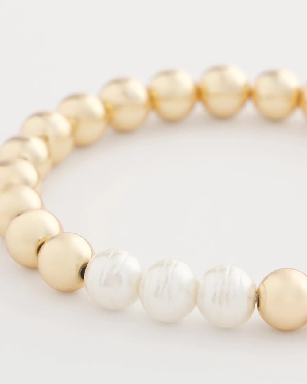 Chico's Jewelry Goldtone Bead Stretch Bracelet