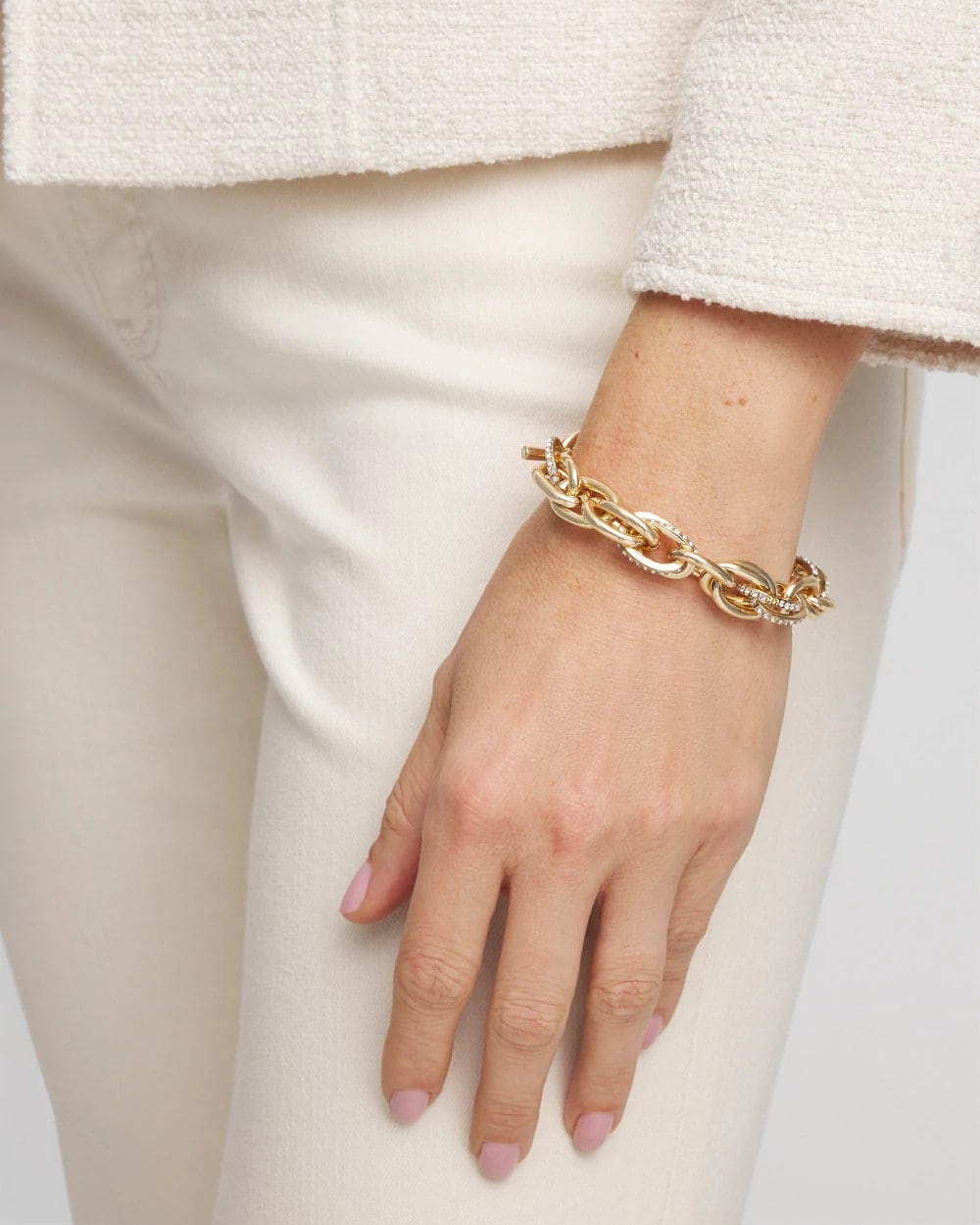 Chico's Jewelry Pave Link Toggle Bracelet