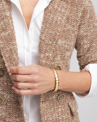 Chico's Jewelry Golden Matte Square Stretch Bracelet