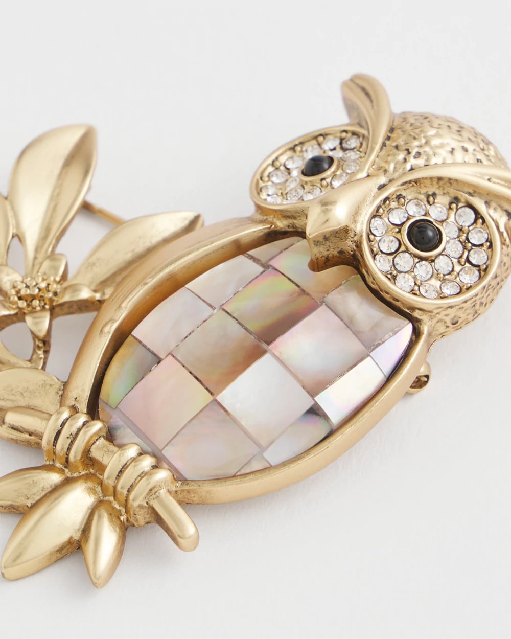 Chico's Jewelry Goldtone Owl Brooch