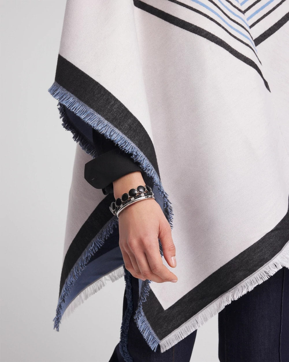 Chico's Accessories Woven Reversible Ruana
