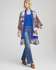 Chico's Accessories Crepe Long Printed Kimono