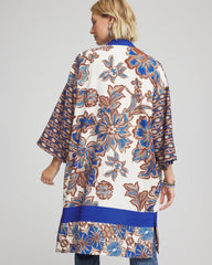 Chico's Accessories Crepe Long Printed Kimono