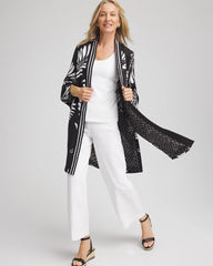 Chico's Accessories Tie-Front Long Kimono