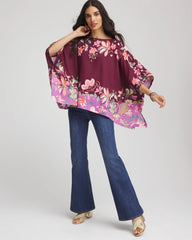 Chico's Accessories Printed Boatneck Pullover Poncho