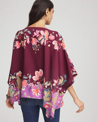 Chico's Accessories Printed Boatneck Pullover Poncho