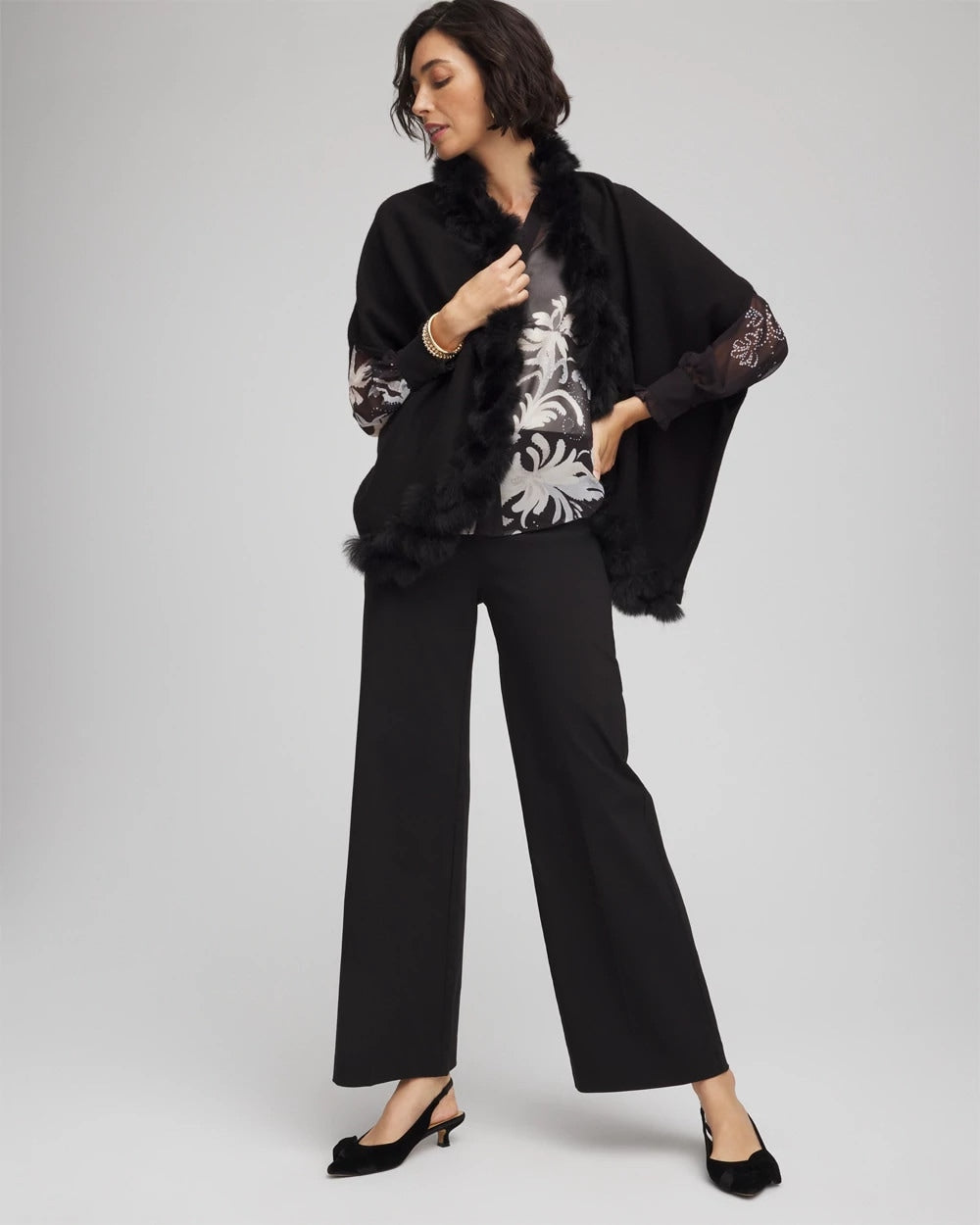 Chico's Accessories Faux Fur Cocoon
