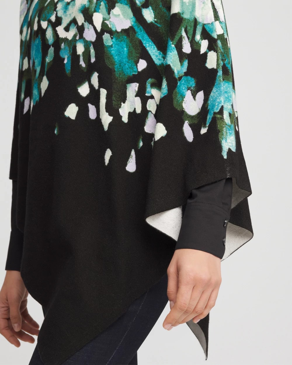 Chico's Accessories Convertible Knit Boatneck Poncho