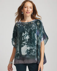 Chico's Accessories Velvet Burnout Passion Poncho