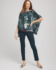 Chico's Accessories Velvet Burnout Passion Poncho