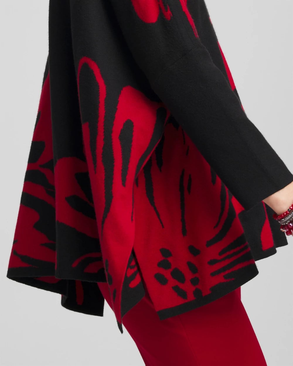Chico's Accessories Floral Poncho