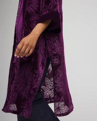 Chico's Accessories Floral Burnout Kimono
