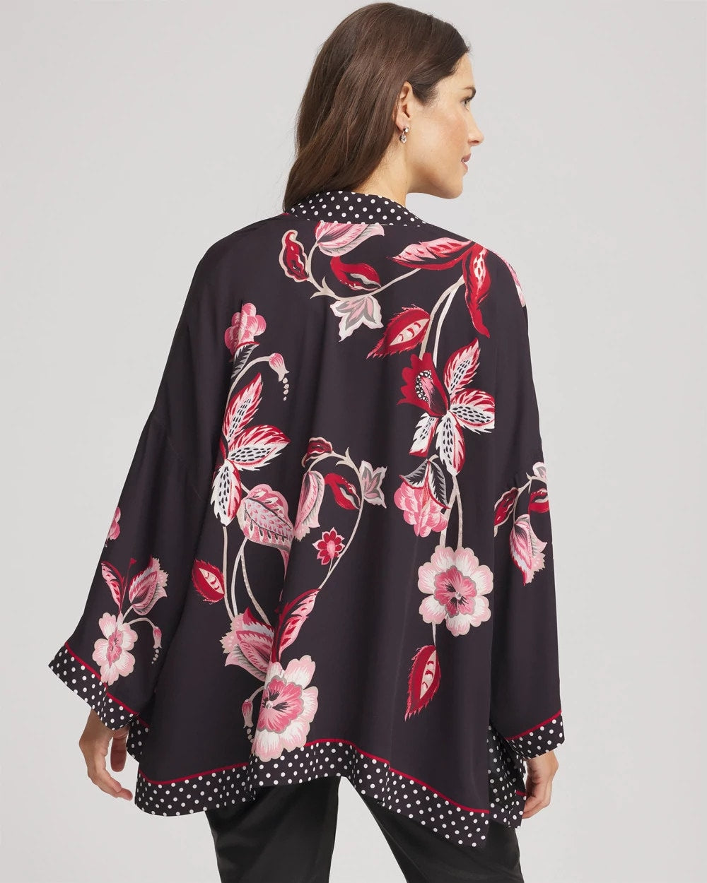 Chico's Accessories Short Floral Kimono