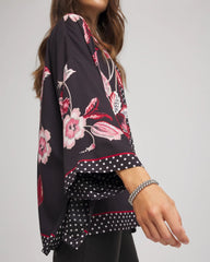 Chico's Accessories Short Floral Kimono