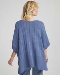 Chico's Accessories Open-Knit Splitneck Poncho