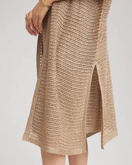 Chico's Accessories Crochet-Knit Sequins Ruana