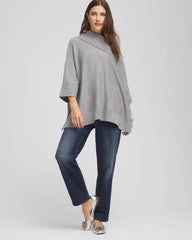 Chico's Accessories Embellished Sweater Poncho