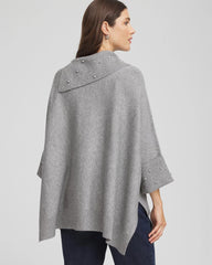 Chico's Accessories Embellished Sweater Poncho