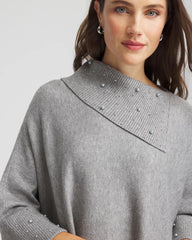 Chico's Accessories Embellished Sweater Poncho