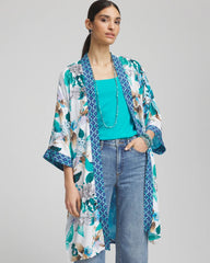 Chico's Accessories Island Motif Long Kimono