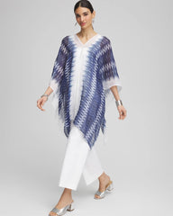 Chico's Accessories Long Embellished Linen Kaftan