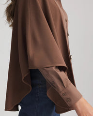 Chico's Accessories Crepe Open-Front Ruana