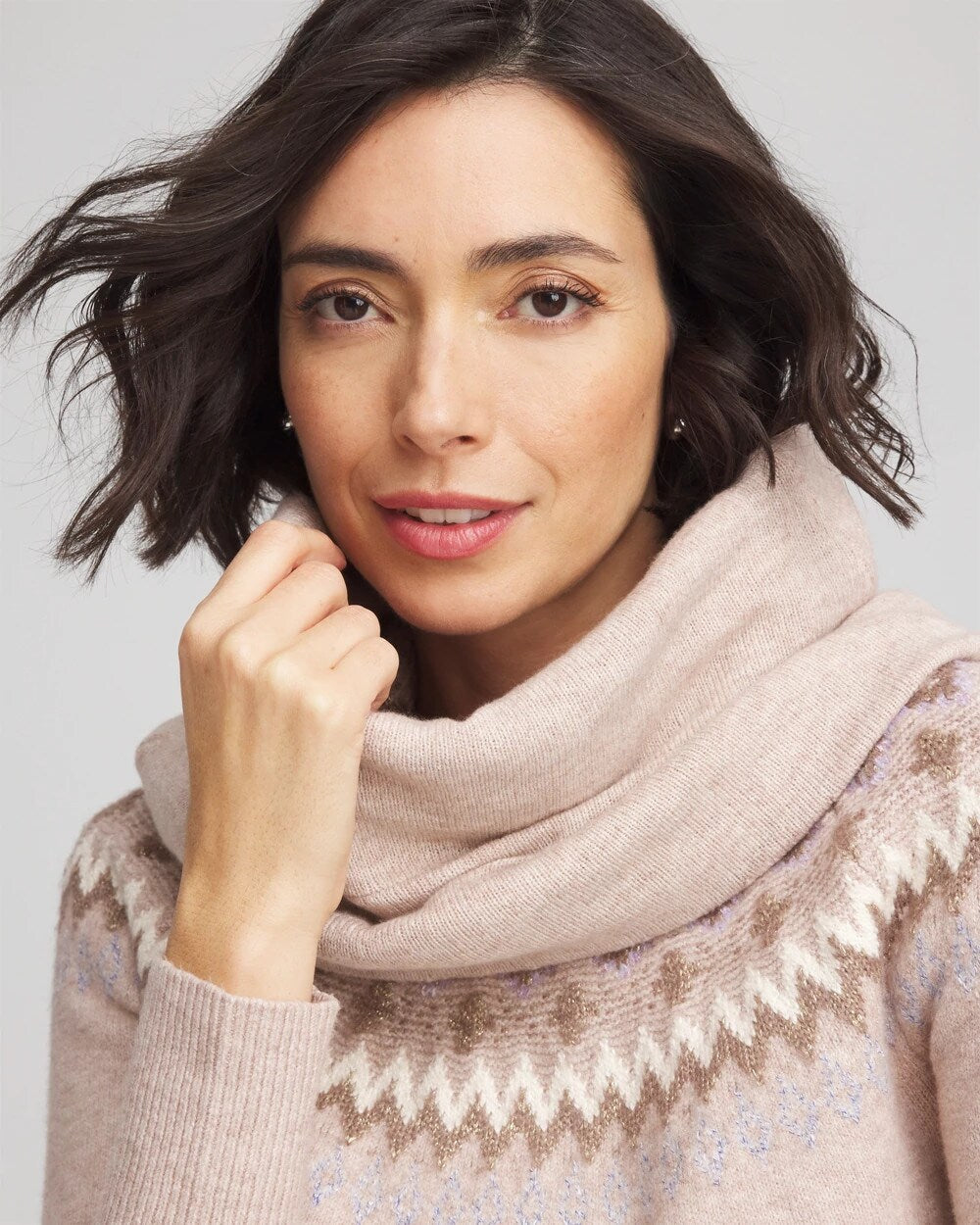 Chico's Accessories Fair Isle Reversible Snood