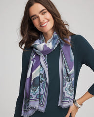 Chico's Accessories Artist Garden Oblong Scarf