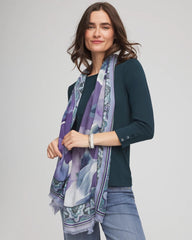 Chico's Accessories Artist Garden Oblong Scarf