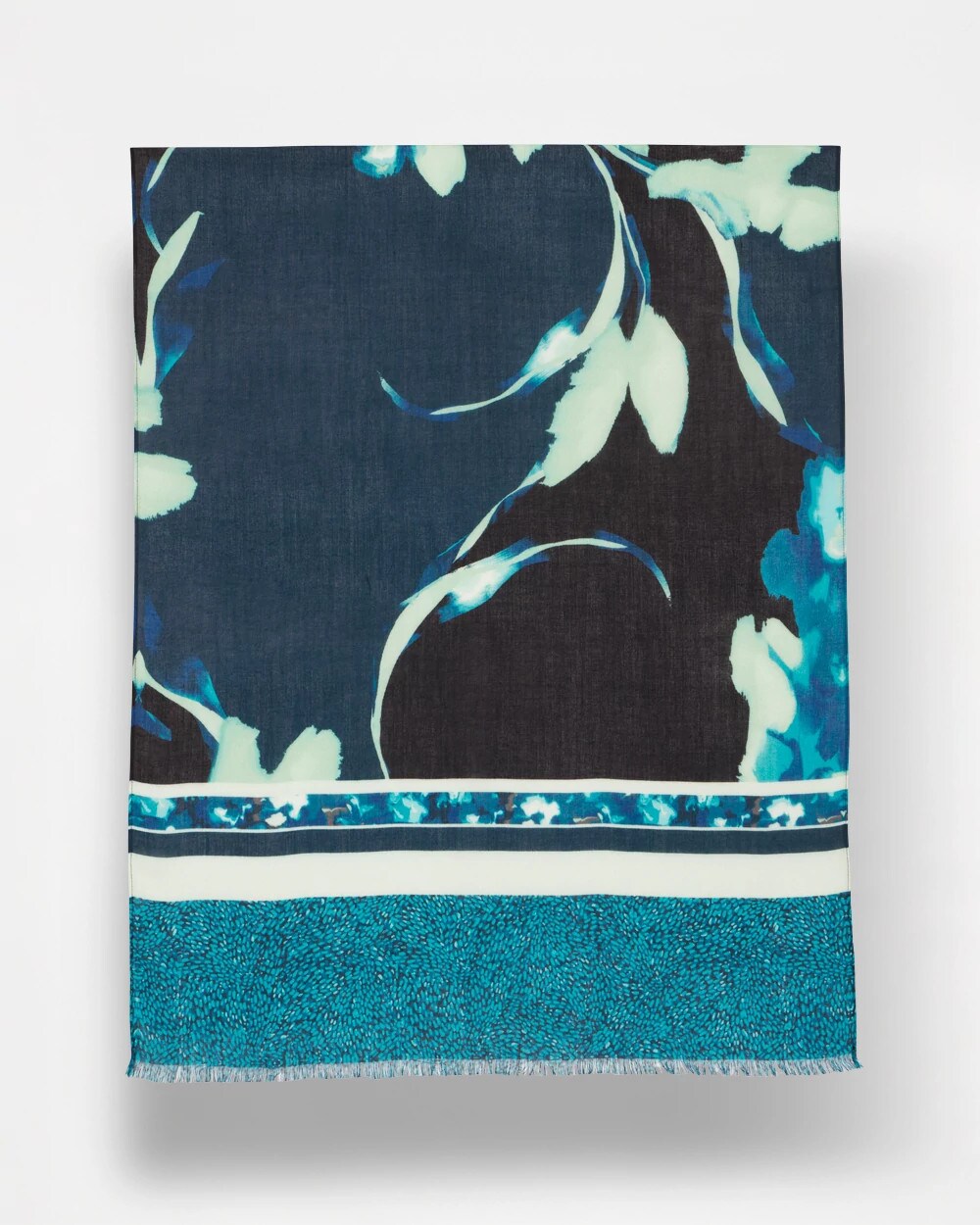 Chico's Accessories Glacier Colorblock Oblong Scarf