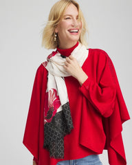 Chico's Accessories Vinstra Vine Oblong Scarf