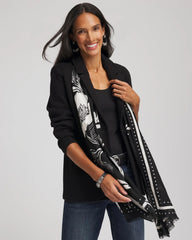 Chico's Accessories Floral Woven Oblong Scarf
