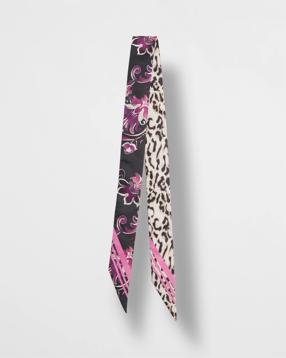 Chico's Accessories Floral Animal Print Skinny Scarf