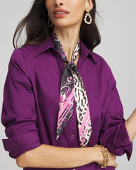 Chico's Accessories Floral Animal Print Skinny Scarf