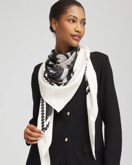 Chico's Accessories Printed Triangle Neckerchief Scarf