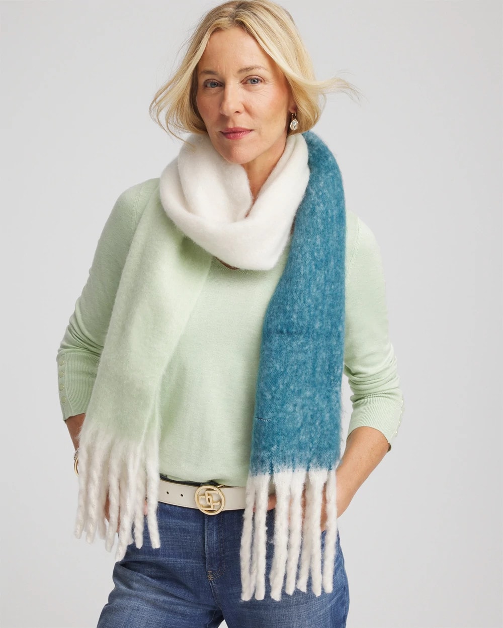 Chico's Accessories Cozy Ombre Oblong Scarf