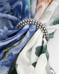 Chico's Accessories Silvertone Scarf Ring