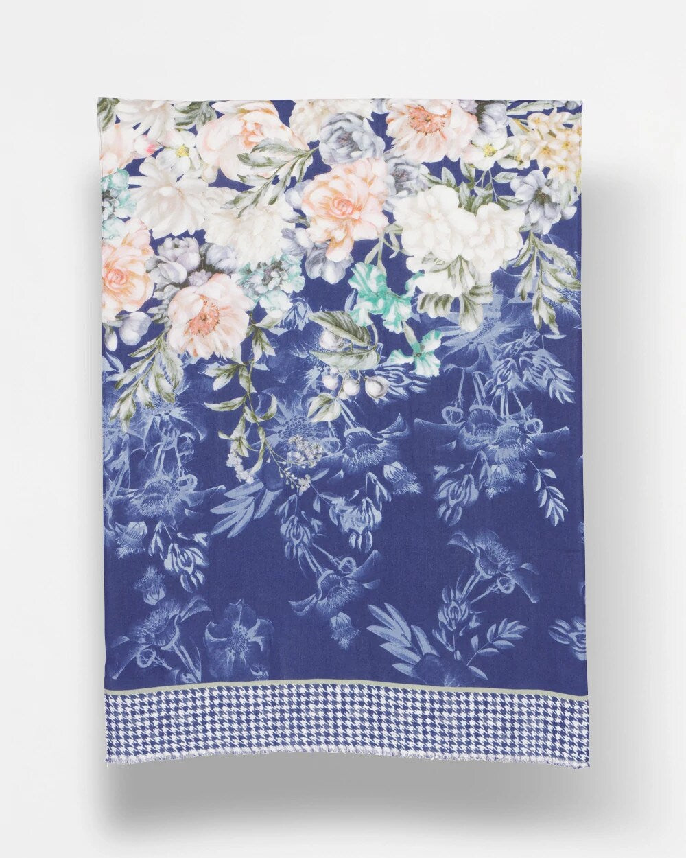 Chico's Accessories Colorblock Floral-Print Oblong Scarf