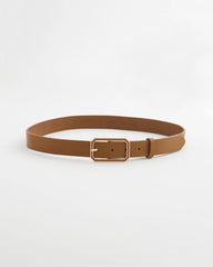 Chico's Accessories Cognac Enamel Buckle Trouser Belt